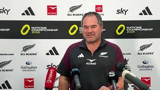 ALL BLACKS:  Dave Rennie faces the media ahead of Ireland test
