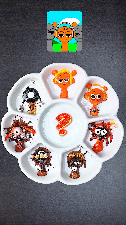 Color mixing Orange (Oren) Phase 1-7 Guess the color of the Sprunki characters #sprunki #colormixing