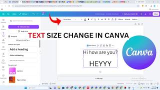 How To Text Size Change In Canva