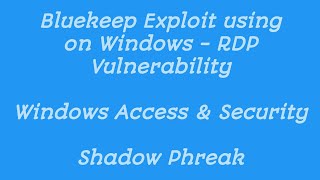 Remote Exploit For Bluekeep Rdp Vulnerability