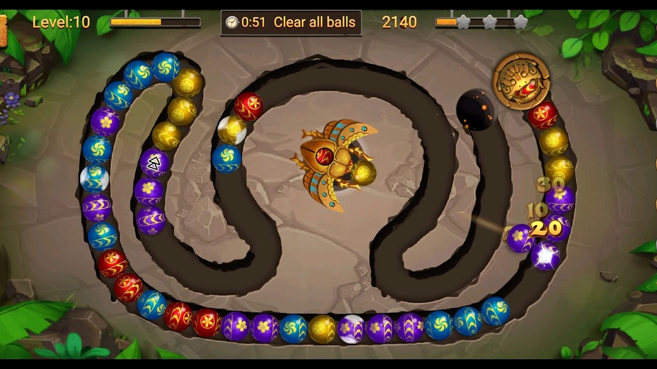 Game Jungle Marble Blast Level 10 YouTube