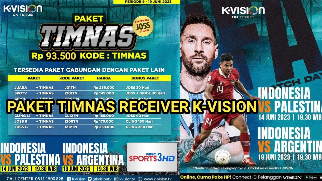 Cara Beli Paket Timnas di Receiver KVision YouTube