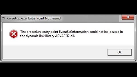 Fix Error Advapi32 dll When Install Office 365 on Windows 7
