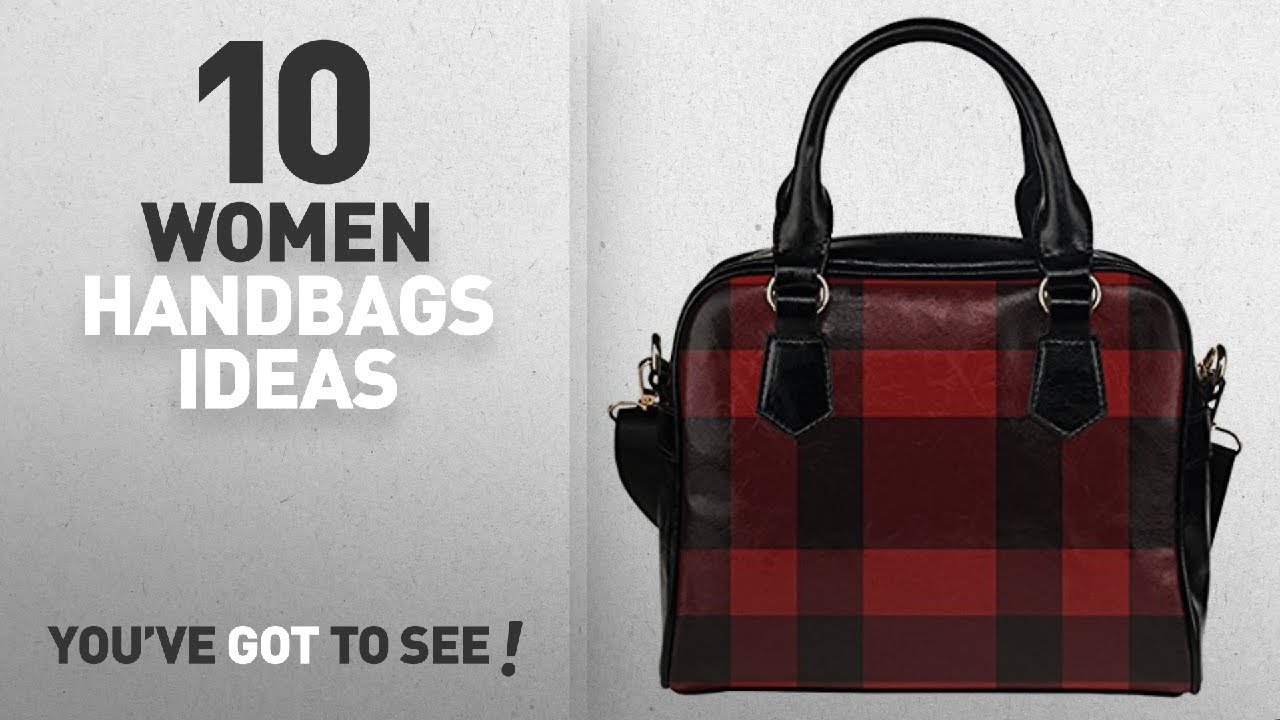 Top 10 Plaid Handbag [ Winter 2018 ]: InterestPrint Plaid Geometric Women's And Girl's PU Leather