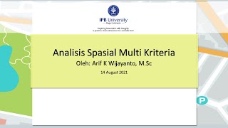Tutorial on Spatial Multi Criteria Analysis (MCA) for Residential Area