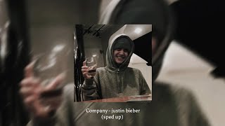 company - justin bieber (sped up) Resimi