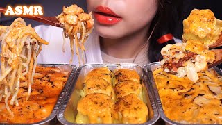 ASMR Spicy SALMON Mentai Pasta & Dim Sum MENTAI | Eating Sounds