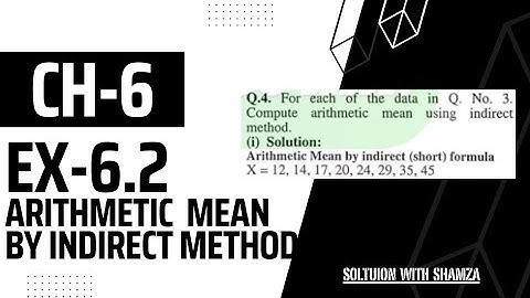 How to solve Arithmetic Mean by Indirect Method? | Ex 6.2  #arithmetic #10class #maths #subscribe