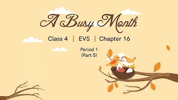 A Busy Month - Revising Concept | Class 4, EVS, Chapter 16 | Part -5