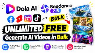 How to Generate Unlimited AI Videos in Bulk 🔥 Dola AI + Seedance 2.5 FREE (No Clickbait)
