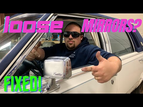 Cadillac Mirror FIX! DIY on Repairing LOOSE 70’s 80’s 90’s Mirrors Brougham Eldorado Seville Deville