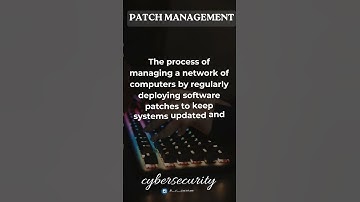 patch management #Cybersecurity #malware  #TechEducation #onlinelearning #definitions