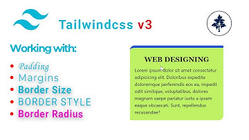 Tailwind CSS v3 Crash Course | #6 - How to Use Padding, Margin and Borders | #background #css3