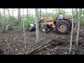 Clearing a Trail in the Woods - Tractor and Chainsaw