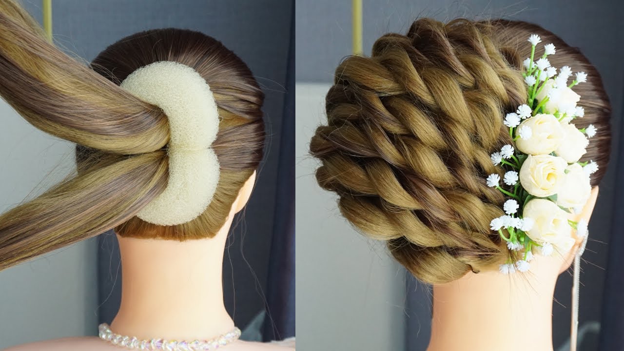 French Roll Hairstyle. Juda Style. Hair Tutorial - YouTube
