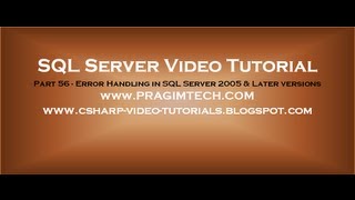 Error handling in sql server   Part 56