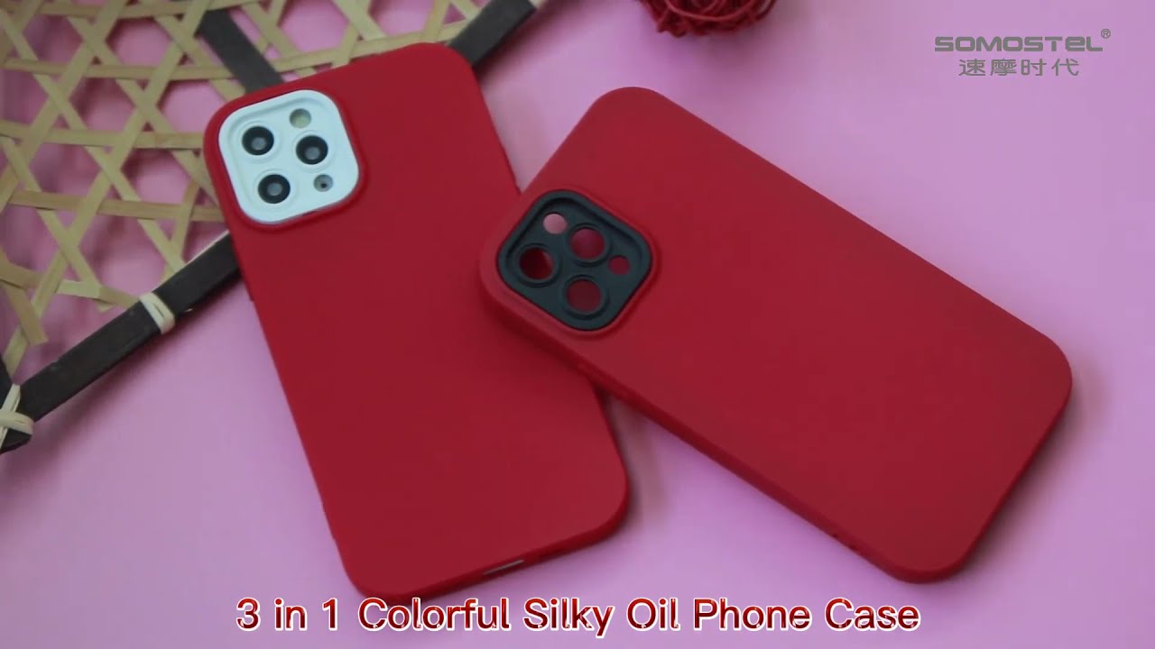 3 in 1 Silky Oil Phone Case for iPhone 13 iPhone 12 with Detachable
