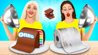 Chocolate vs Real Food Challenge | Eating Chocolate Food 24 Hours by MEGA GAME screenshot 2