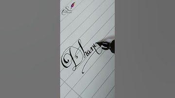 "Dhanushiya"in calligraphy #calligraphy#art#cursive #cursivewriting#handwriting #youtube#shorts