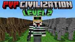 Minecraft but I LEVEL UP in PVP CIVILIZATION