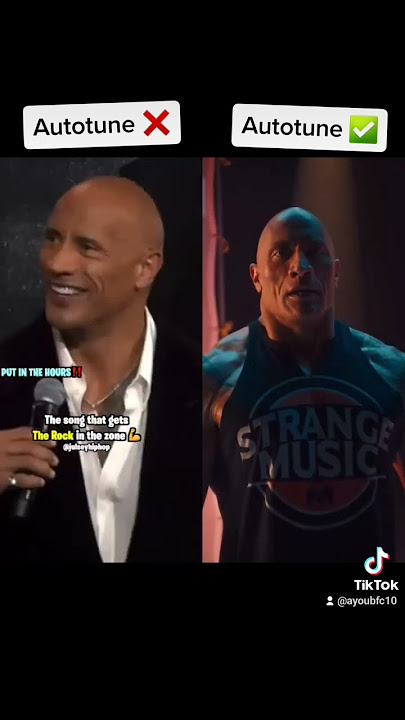 face off - the rock Autotunevs No Autotune