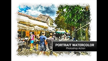 Portrait Watercolor Photoshop Action Tutorial