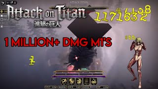 BEST FEMALE TITAN BUILD IN AOT:R || 1.2 MILLION DMG M1'S ||