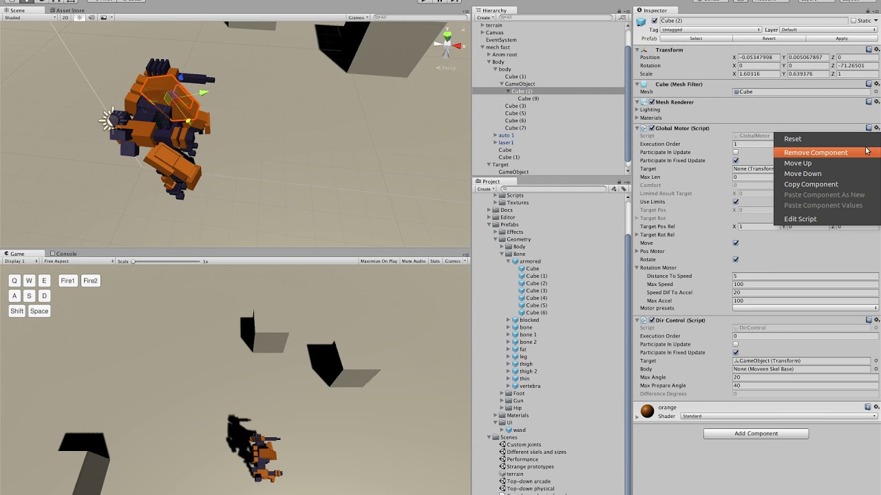 Moveen tutorial: rotation mechanism for gun and head - YouTube