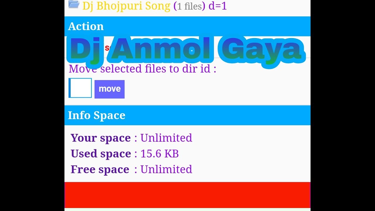 WapKiz.Com website jaisa unlimited space song upload kare