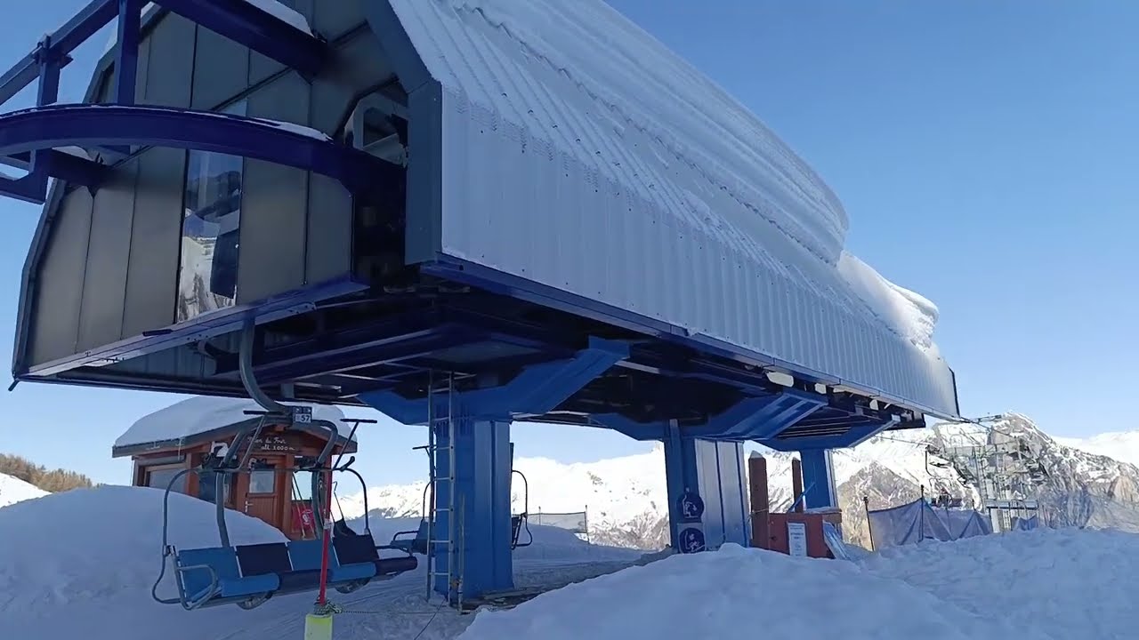 Télésiège débrayable Plan du Four aux Karellis [Montée]