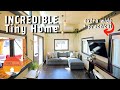 Passionate builder lives in impressive bright  spacious tiny house