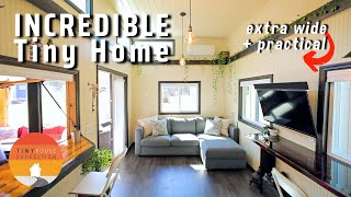 Passionate builder lives in Impressive Bright & SPACIOUS Tiny House!