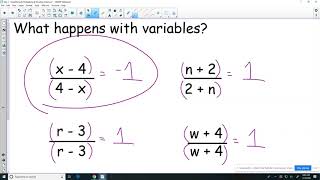 Rational Expressions - Day 1 - Simplifying, Multiplying & Dividing