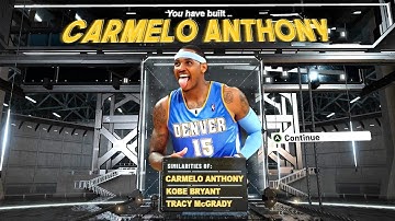 NBA 2K20 CARMELO ANTHONY BUILD - 3 LEVEL POST SCORER SMALL FORWARD BUILD