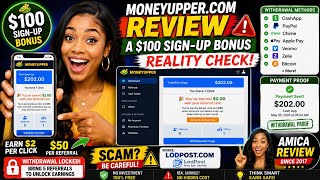 MoneyUpper.com Review 2026 | $100 Sign-Up Bonus Legit or Scam? Full Proof