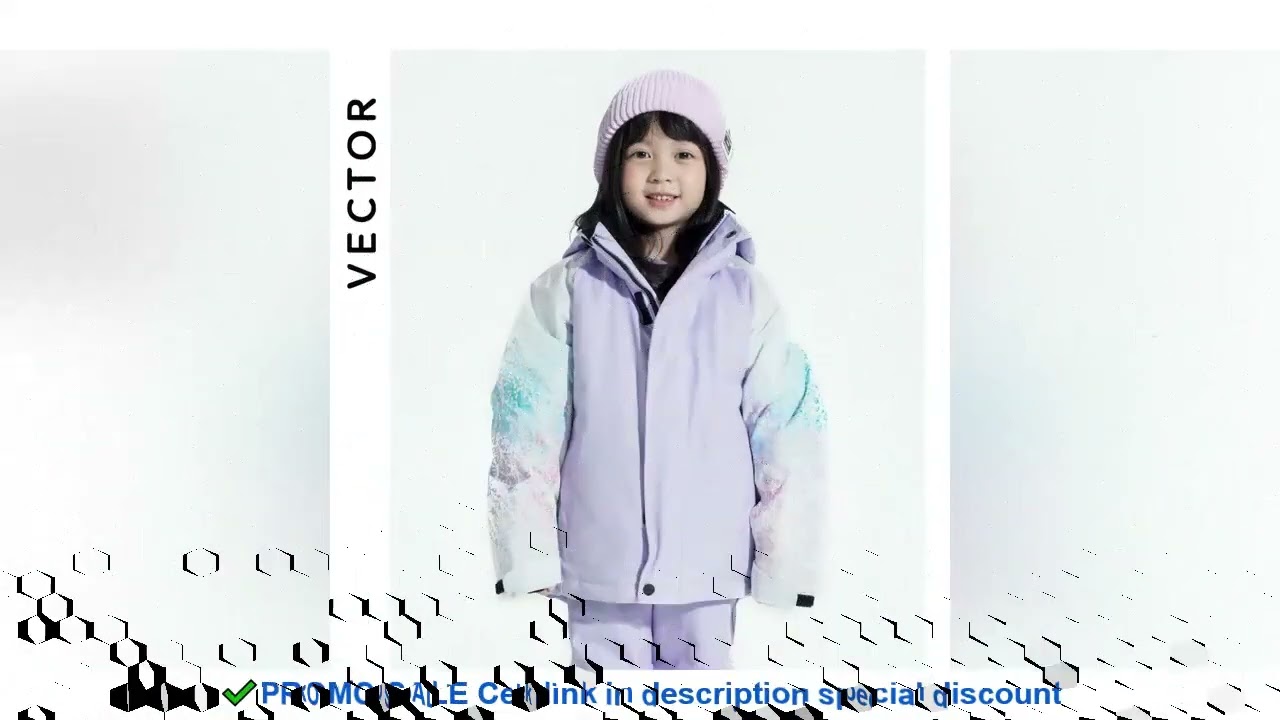 VECTOR Ski Professional Children's Ski Jacket Warm Waterproof Boys Girls Outdoor Skiing Snowboarding