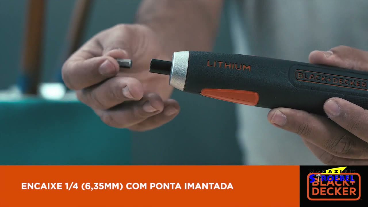 Parafusadeira 4V Íon de Lítio PUSH & GO Black+Decker BD40K4-LA - Carrega via USB