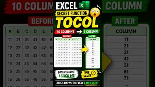 Copy Paste bhool jao! TOCOL se data combine karo #exceltips #exceltricks #excelhindi #dataanlysis