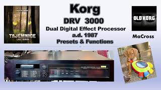 Korg DRV 3000. Dual digital effect procesor. a.d. 1987. - YouTube