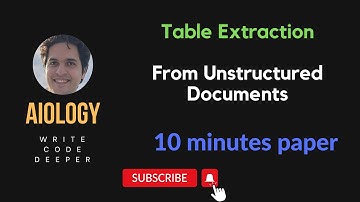 10 minutes paper (episode 29): Table Extraction