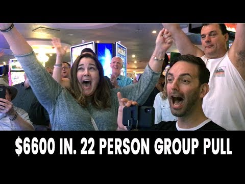 😱 Betting $6600 ➡️ 22 Person GROUP PULL 💸 Fortune Link @ Plaza Las Vegas