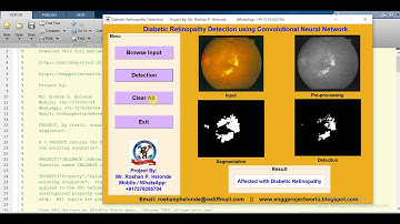 Matlab Code for Diabetic Retinopathy Detection using Convolutional Neural Network CNN