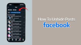 How To Unhide Posts On Facebook