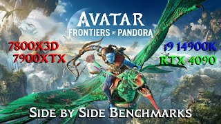 Avatar Frontiers of Pandora | 7800X3D 7900XTX VS 14900k RTX 4090 | FSR3 | Ultra Settings
#gpu #computerhardware #avatar
Time Stamps:
00:01 Intro
00:28 AMD Test System Settings
03:17 Intel / Nvidia Test System Settings
07:43 MSI Overlay & Graphic Settings
12:35 Native 3440x1440 Benchmark
23:05 FSR3 Quality Benchmark
28:18 Conclusion
Nvidia Driver 546.17
AMD Driver 23.12.1
Game Capture using dedicated PC with Elgato 4k60pro Mk.2 capture card.
AMD Test System:
Case: Lian Li PC-O11DX 011 DYNAMIC - https://amzn.to/3heWJhz
Fans: Lian Li UNI Fan SL120 3 Pack Black - https://amzn.to/3vQpiHe
CPU - AMD Ryzen 7 7800X3D 8-Core, 16-Thread - https://amzn.to/45vk82p
GPU - Sapphire Nitro+ AMD RX 7900 XTX https://amzn.to/45MeS9X
Vertical Graphics Card Holder Kit V3 - https://amzn.to/3PfdLee
Cooler - NZXT Kraken Z73 360mm - https://amzn.to/3FUAZlt
Ram - Trident Z5 NEO 32GB DDR5 - https://amzn.to/40RuFT0
Mboard - ASUS ROG Crosshair X670E Gene - https://amzn.to/3LQikt6
NVME: SAMSUNG 980 PRO 2TB - https://amzn.to/3d5OoIs
NVME: Gigabyte AORUS Gen4 - https://amzn.to/2ThU47f
SSD - Inland Professional 480GB - https://amzn.to/3eS0xPY
PSU - Seasonic Vertex GX-1000 - https://amzn.to/3qMvgsF
Gaming Monitor - Alienware AW3423DW QDOLED - https://amzn.to/3sPjkYk
Intel Test System:
Intel Core i9-14900K - https://amzn.to/3t051Qy
MSI MAG Z790 Tomahawk WiFi Gaming - https://amzn.to/3QVMz3B
Thermalright CPU Contact Frame - https://amzn.to/3MZRq2E
G.SKILL Trident Z5 RGB (Intel XMP 3.0) DDR5 - https://amzn.to/3SZ1FrN
Samsung 990 PRO Series 1TB PCIe Gen4 - https://amzn.to/3uyBK05
Samsung 990 PRO Series 2TB PCIe Gen4 - https://amzn.to/3Rri0TO
Nvidia RTX 4090 - The cheapest you can find
Lian-Li Galahad II Trinity 360mm AIO - https://amzn.to/3sJ1TZw
Seasonic Focus V3 GX-1000, 1000W 80+ Gold - https://amzn.to/46zu8Yl
ARCTIC P14 PWM PST - 140 mm Case Fan - https://amzn.to/3N25mJk
NZXT F120Q 120 mm Case Fan - https://amzn.to/40TLSfU
NZXT H6 Flow Dual-Chamber Airflow Case - https://amzn.to/46wRyO5
Recommended Fans - Lian Li UNI FAN SL-INFINITY 120 RGB - https://amzn.to/40XinKf
Gaming Monitor - Alienware AW3423DW QDOLED - https://amzn.to/3sPjkYk
Any links to products or services may be affiliate links that give me a small kickback at no cost to you, with no influence on the content.
******HIT LINK FOR MERCH TO HELP OUT CHANNEL*******
https://wilcreatives-merch.creator-spring.com/
*IMPORTANT LINKS: *
Subscribe: https://www.youtube.com/wilcreatives?...
Join the Discord Server - wilcreatives - https://discord.gg/bHE76s5
Donations: Cash App: $Wilcreatives
Paypal: https://www.paypal.me/wilcreatives https://www.patreon.com/WiLCreatives
Follow Me On
https://www.instagram.com/wilcreatives/
https://www.facebook.com/wilcreatives/
https://twitter.com/wilcreatives
Turn on post notifications so you never miss an upload! Avatar Frontiers of Pandora | 7800X3D 7900XTX VS 14900k RTX 4090 | FSR3 | Ultra Settings