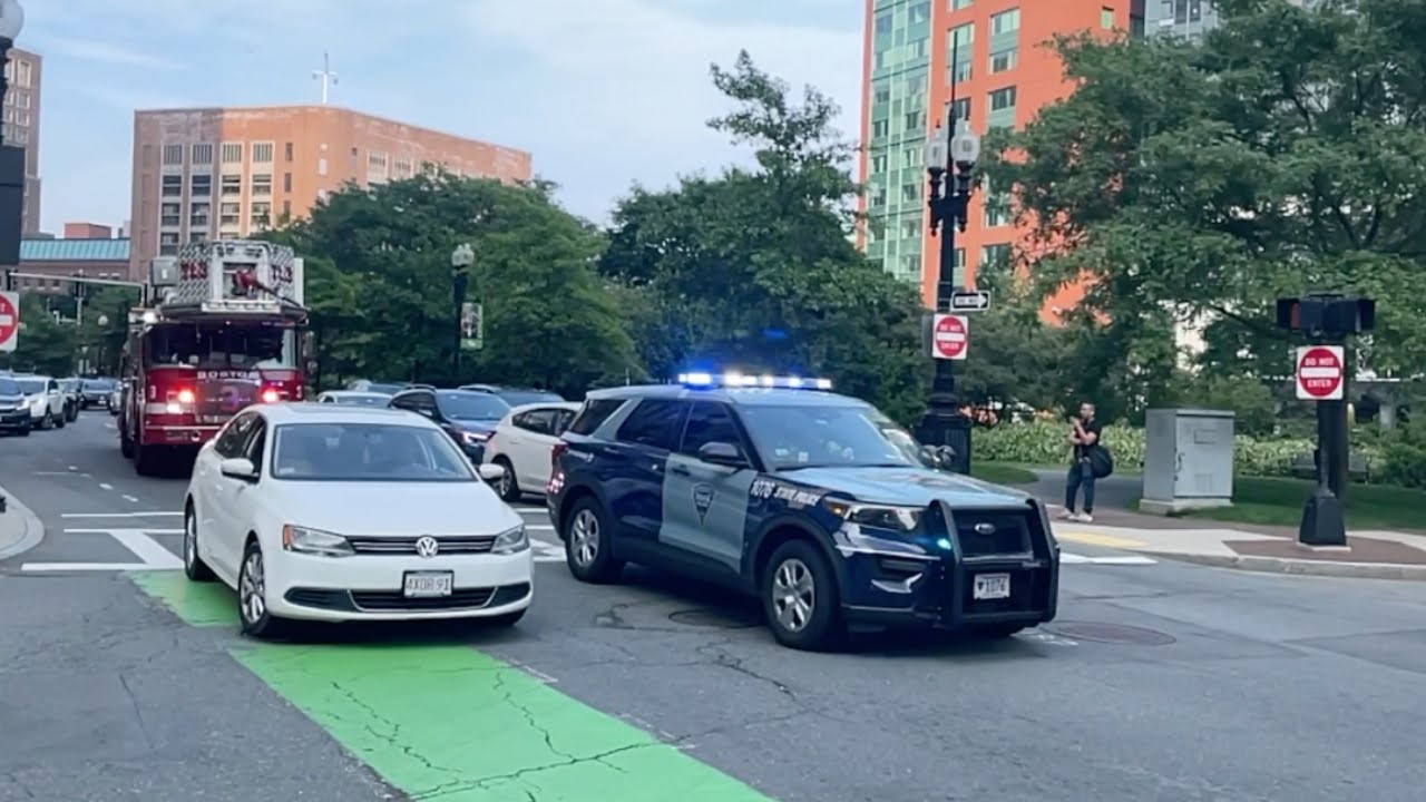 Boston, MA | Engine 10, State Police and Tower Ladder 3 responding