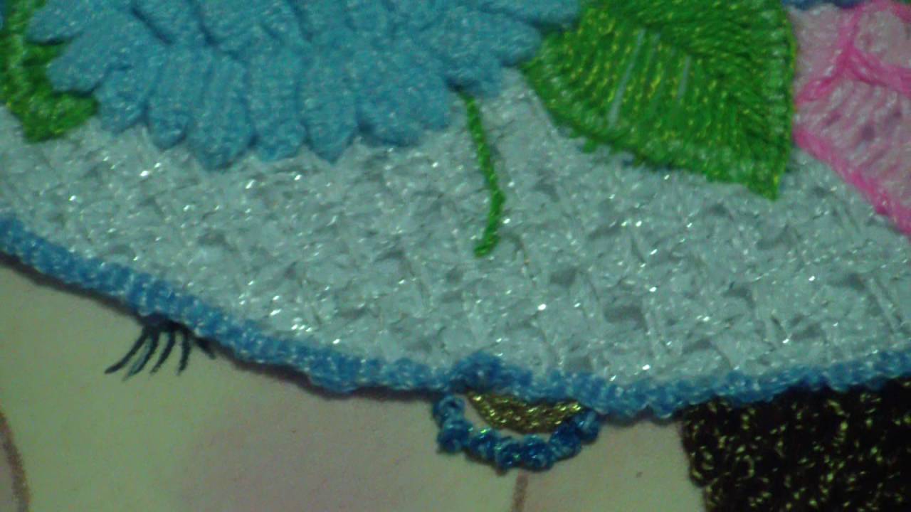 Quinceañera con sombrero--- puntadas para el sombrero y hojas