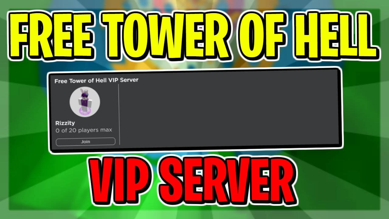 September 2020 Free Working Vip Server For Tower Of Hell Private Server Roblox Toh Youtube - how long does a vip server last on roblox 2020