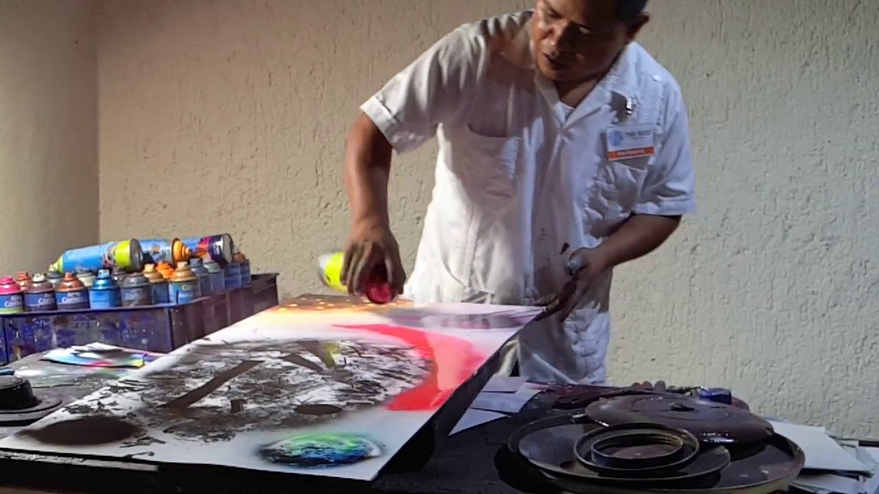 Porfirio Jimenez spray paint YouTube