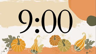9 Minute Fall Pumpkin Timer (Warm Piano Tones at End)