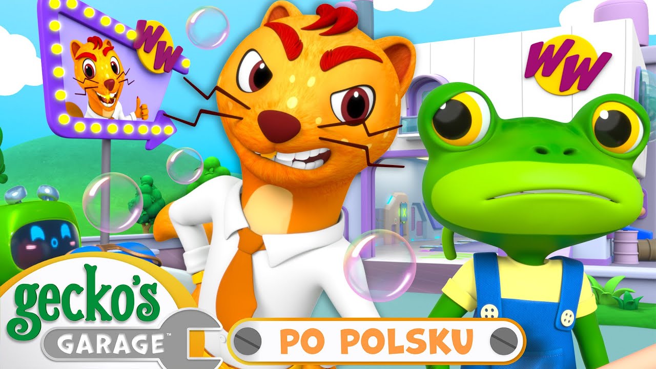 Nowe koła Weasal | Warsztat Gekona | Bajka dla dzieci po polsku | @GeckosGaragePoPolsku